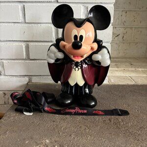 Disney Parks Halloween Vampire Mickey Popcorn Bucket Glow In the Dark